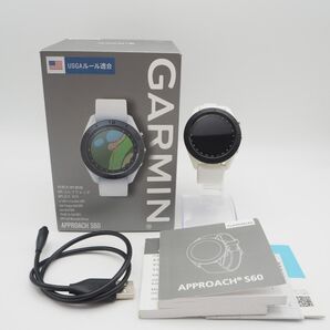 ガーミン GARMIN アプローチ APPROACH S60 GPSナビ ゴルフウォッチ ホワイト系 初期化済み 通電確認済み