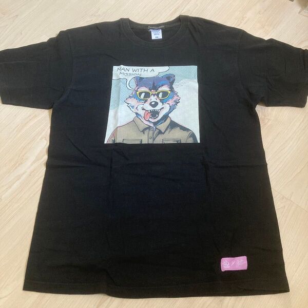 MAN WITH A MISSION CandyStripperコラボXXL Tシャツ ブラック ビッグシルエット