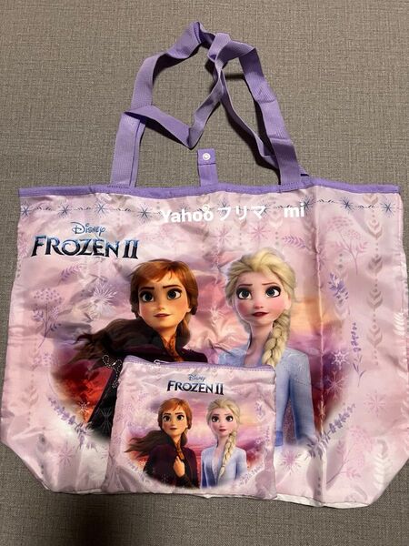 アナと雪の女王2 ポーチ付きエコバッグ アナ エルサ ディズニー