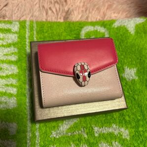 財布 BVLGARI ブルガリ セルペンティ 三つ折り財布 ヘビ