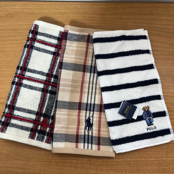 POLO RALPH LAUREN タオルハンカチ3枚セット ポロラルフローレン 【出品No.159】