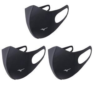 Mizuno マスク 3枚セット ブラック系 Mサイズ【新品・未使用】
