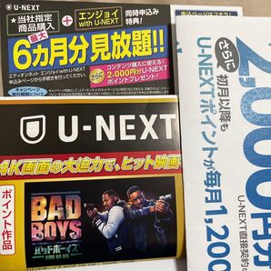 U-NEXT の半年無料券