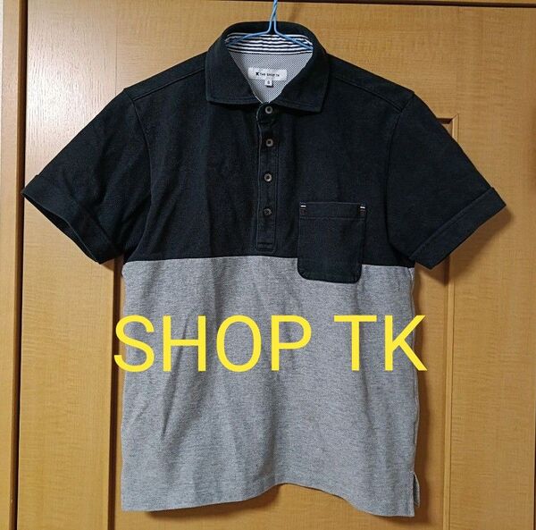 THE SHOP TK メンズ 半袖ポロシャツ サイズS ブラック/グレー