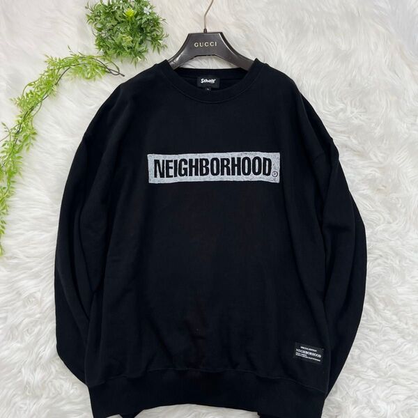 Schott × NEIGHBORHOODショット ネイバーフッド スウェット トレーナー ブラック L