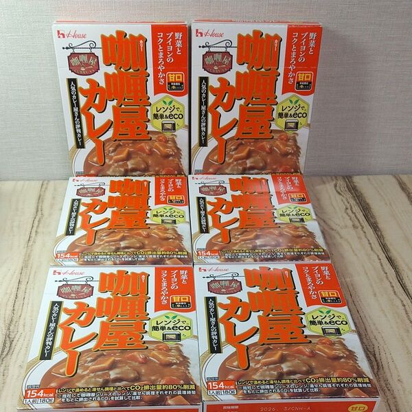 ハウス食品 カリー屋 カレー 甘口 180g×6箱セット 保存食 非常食