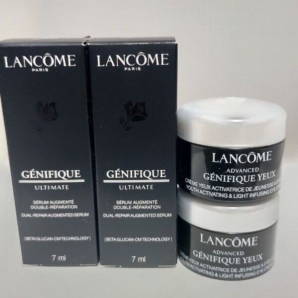 【新品未使用】LANCOME◆ランコム試供品◇ジェニフィックアルティメセラム7ml&アドバンストアイクリーム5ml◆計4個セット