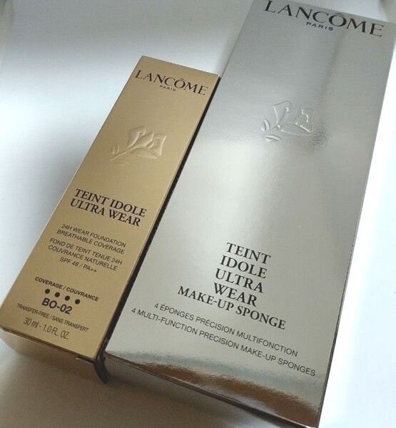 【新品未開封】LANCOME◆ランコム◆ タンイドルウルトラウェアリキッドNファンデBO-02&専用スポンジセット