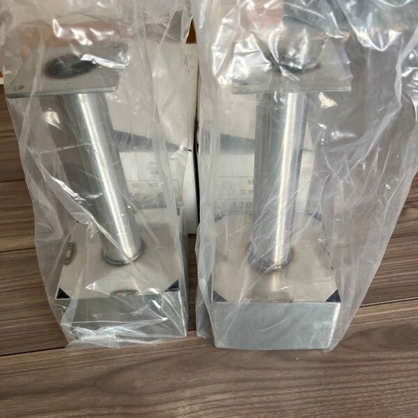 未使用 ステン 柱受 120mm 2個 ステンレス柱受け金物120角