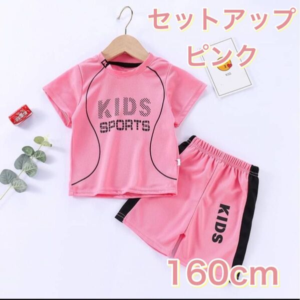 セットアップ スポーツ ユニフォーム キッズ 子ども パジャマ 部屋着 運動着 女の子 男の子 兼用 新品 上下セット ピンク