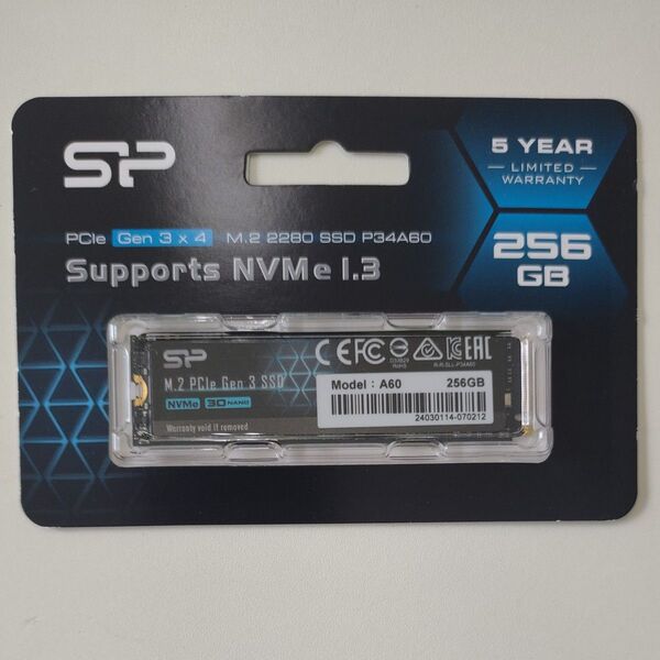 新品未開封 SP A60 SSD M.2 256GB NVMe PCIe Gen3x4
