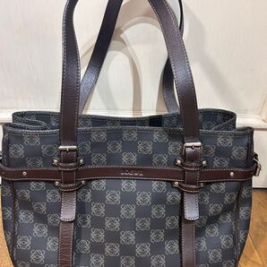 美品 LOEWE ロエベ トートバッグ アナグラム柄 ブラウン