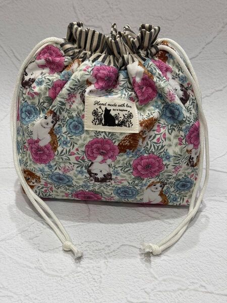 1457 残りわずか☆ 保冷お弁当袋 アイボリー ハンドメイド