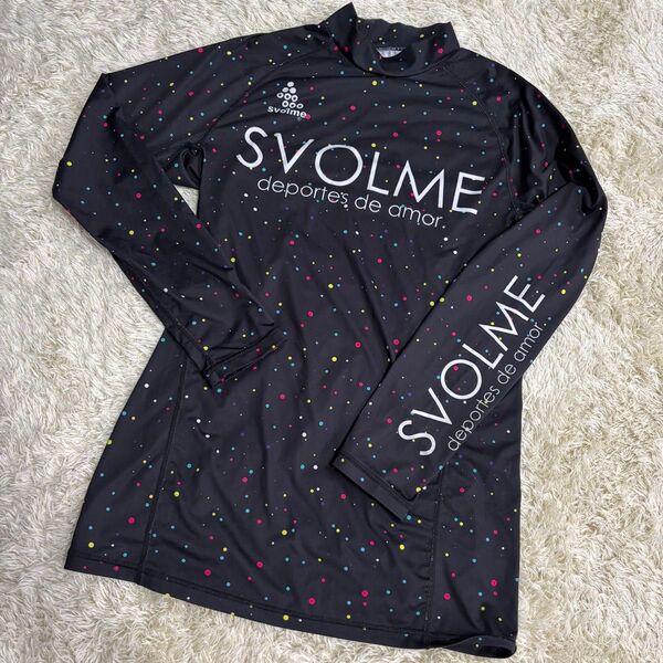 スボルメ svolme 長袖 インナーシャツ XL ブラック ドット