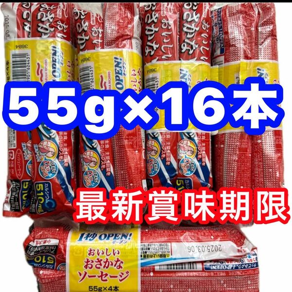 おさかなソーセージ 55g 16本 魚肉ソーセージ フィッシュソーセージ カルシウム おやつ ビールのおつまみ 酒のあて お弁当