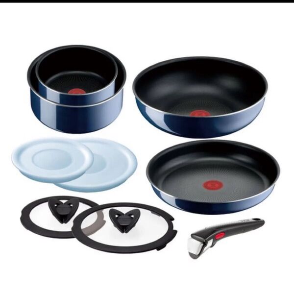 ティファール 鍋 フライパンセット【新品・未開封】T-fal インジニオ・ネオ ロイヤルブルー・インテンス セット9