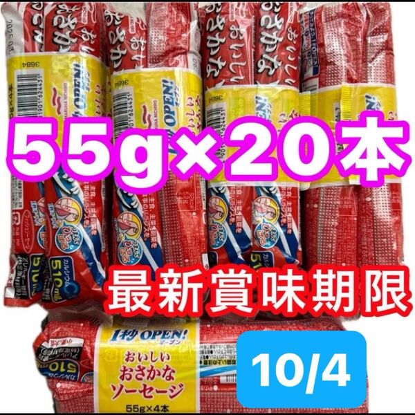 おさかなソーセージ 55g 20本 魚肉ソーセージ フィッシュソーセージ カルシウム おやつ ビールのおつまみ 酒のあて お弁当