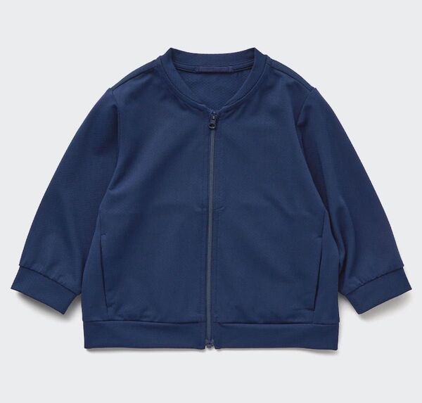 【未使用】ユニクロ UNIQLO エアリズムUVカットメッシュブルゾン アウター ブルゾン ネイビー サイズ100 上着