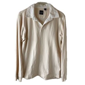GAP;【超美品】厚手無地ラガーシャツSize M