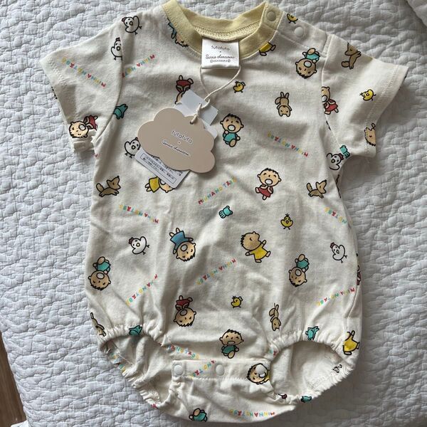 新品タグ付き フタフタ×サンリオ たぁ坊 半袖ロンパース