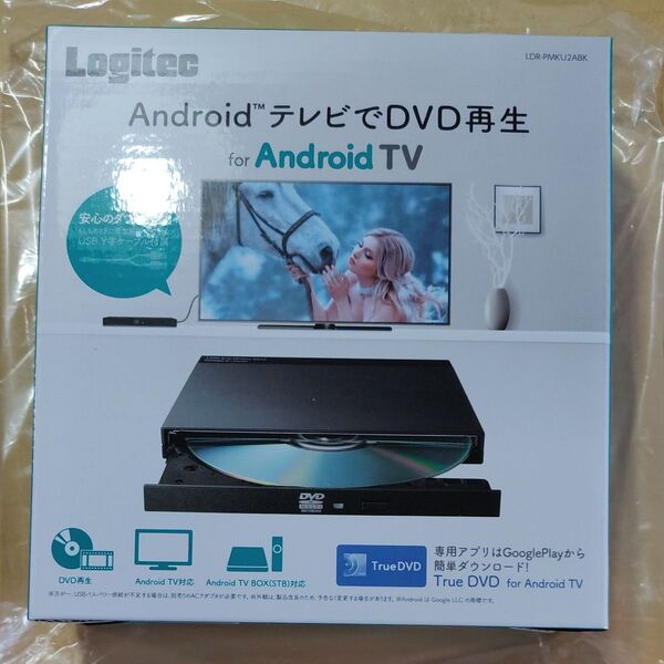 Logitec 外付けDVDドライブ LDR-PMKU2ABK Android TV DVD再生
