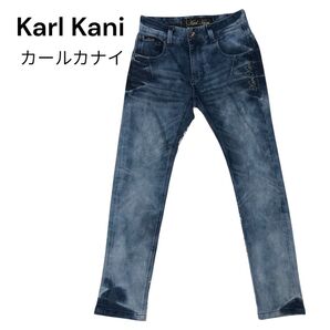 Karl Kani カールカナイ ストレッチスリムフィット ジーンズ 刺繍 デニム