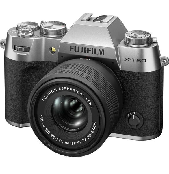 富士フイルム(FUJIFILM) ミラーレス一眼カメラ X-T50 レンズキット XF15-45 シルバー