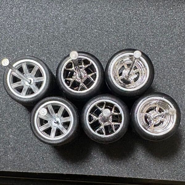 1/64ミニカー用ホイール3台分セット ホットウィール・トミカ等に NO48