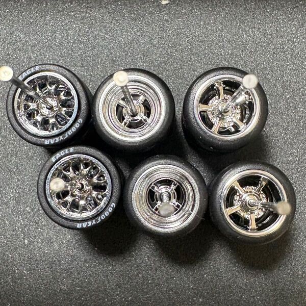 1/64ミニカー用ホイール3台分セット ホットウィール・トミカ等に NO50