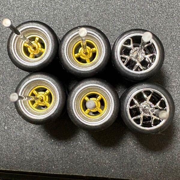 1/64ミニカー用ホイール3台分セット ホットウィール・トミカ等に NO51