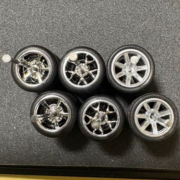 1/64ミニカー用ホイール3台分セット ホットウィール・トミカ等に NO53