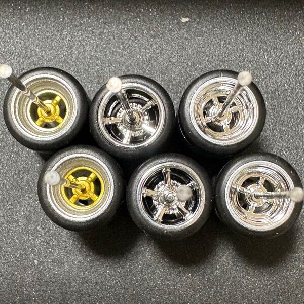 1/64ミニカー用ホイール3台分セット ホットウィール・トミカ等に NO54