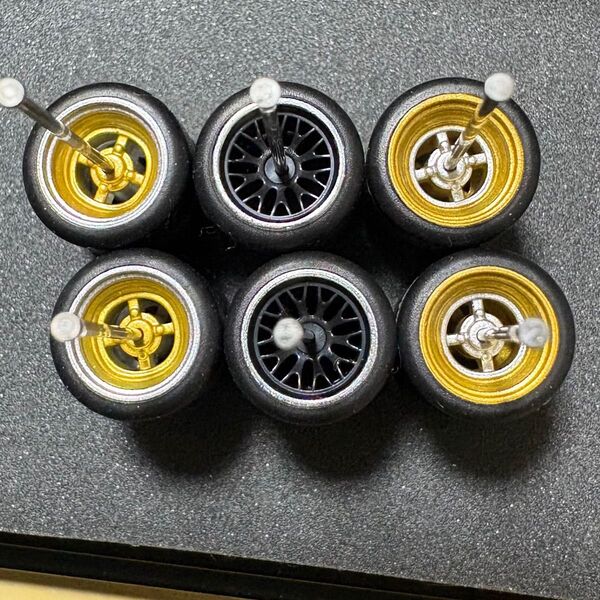 1/64ミニカー用ホイール3台分セット ホットウィール・トミカ等に NO62