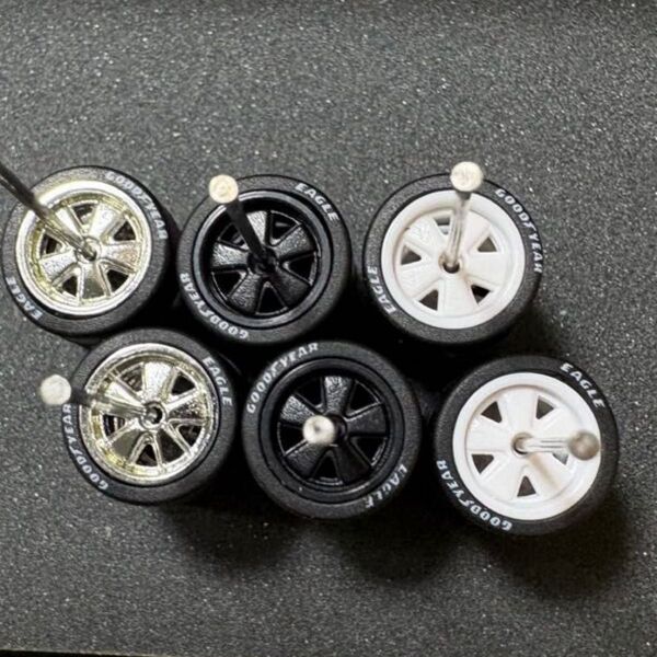 1/64ミニカー用ポルシェ911アロイタイプホイール3台分セット ホットウィール・トミカ等に NO65
