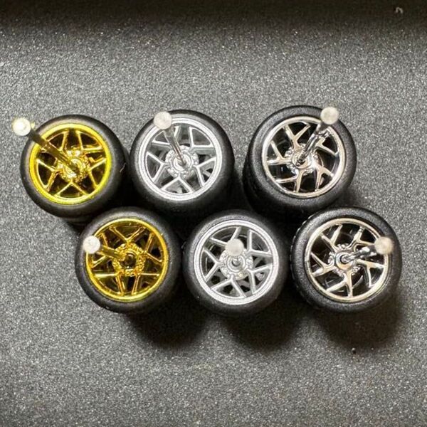 1/64ミニカー用ホイール3台分セット ホットウィール・トミカ等に NO67