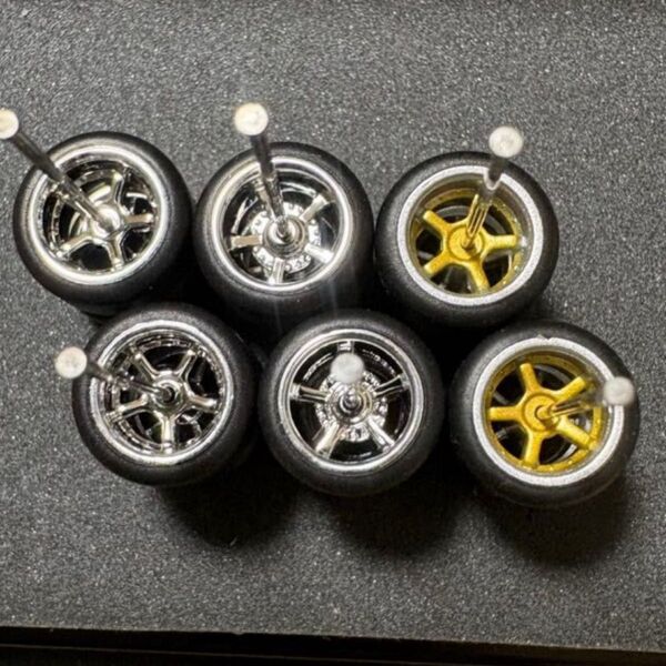 1/64ミニカー用ホイール3台分セット ホットウィール・トミカ等に NO69