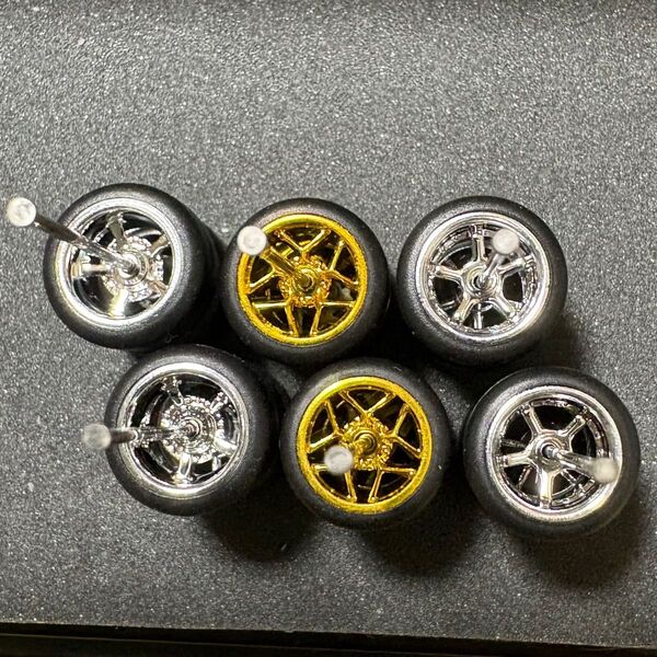 1/64ミニカー用ホイール3台分セット ホットウィール・トミカ等に NO71
