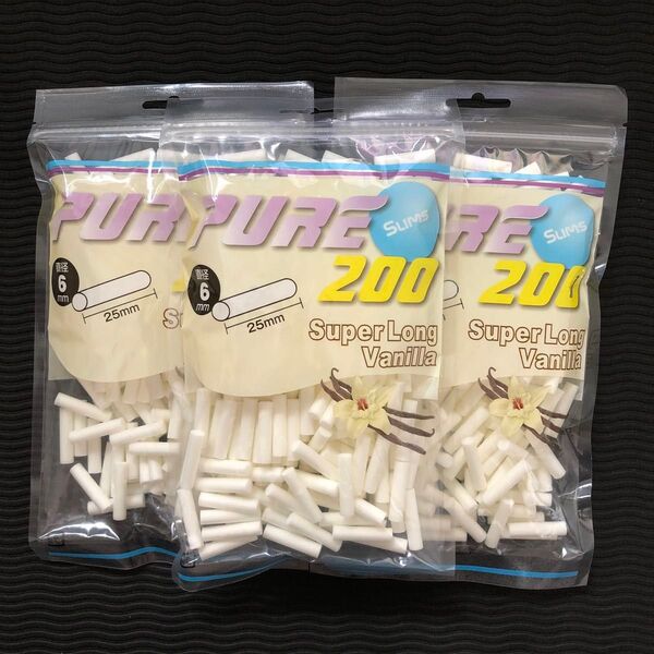 手巻きタバコフィルター PURE ピュア スリム スーパーロングバニラフィルター 3パック