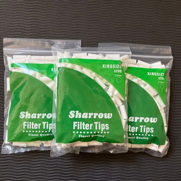 手巻きタバコフィルター Sharrow シャロウ セミスリムロングフィルター 3パック