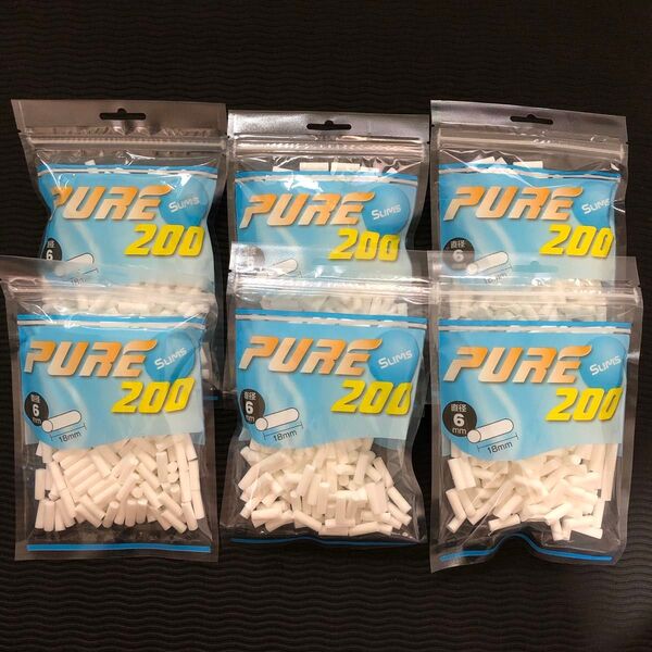 手巻きタバコフィルター PURE ピュア スリムフィルター 6パック