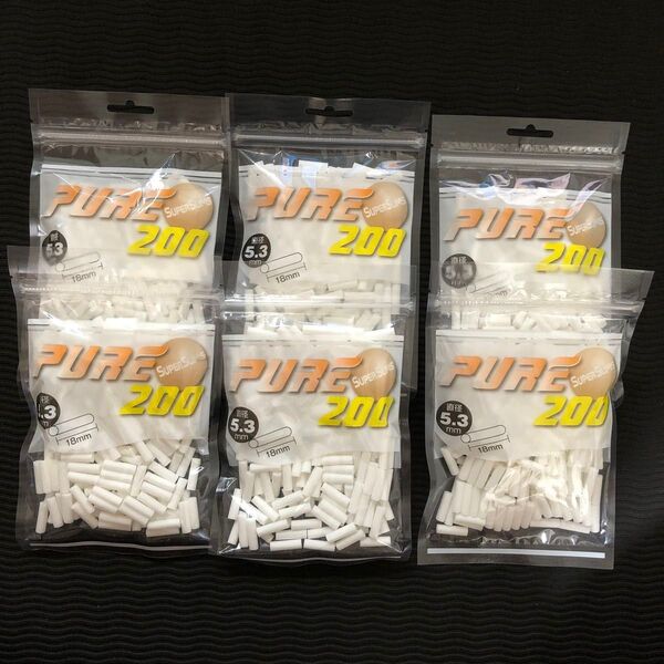 手巻きタバコフィルター PURE ピュア スーパースリムフィルター 6パック