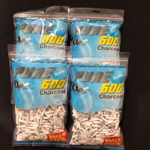 手巻きタバコフィルター PURE ピュア600 スリムチャコールフィルター バリューパック 4パック