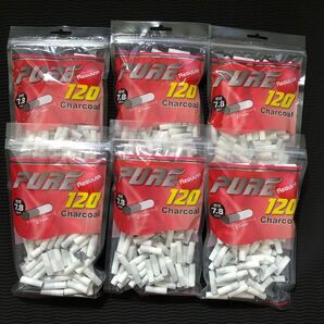 手巻きタバコフィルター PURE ピュア レギュラーチャコールフィルター 6パック