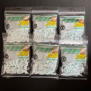 手巻きタバコフィルター PURE ピュア スーパースリムメンソールフィルター 6パック