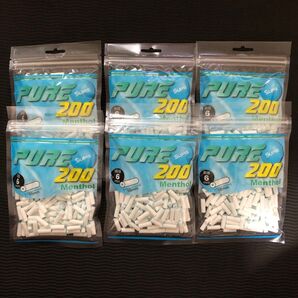 手巻きタバコフィルター PURE ピュア スリムメンソールフィルター 6パック