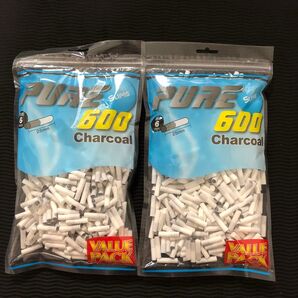 手巻きタバコフィルター PURE ピュア600 スリムチャコールフィルター バリューパック 2パック