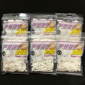 手巻きタバコフィルター PURE ピュア スーパースリムスーパーロングフィルター 6パック