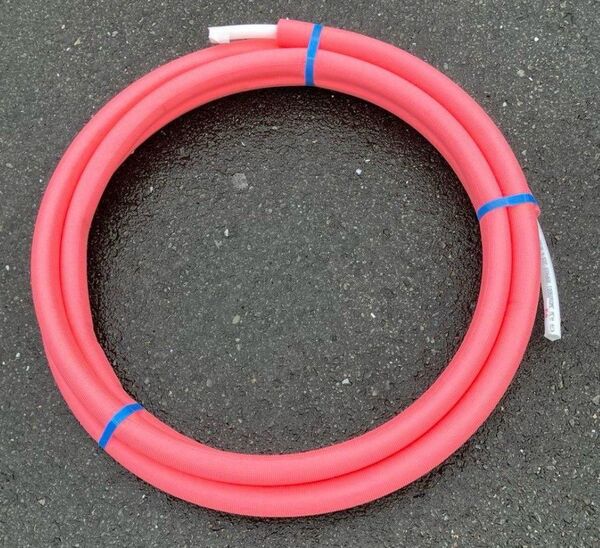 架橋ポリエチレン管13A 10㎜保温 18m ピンク