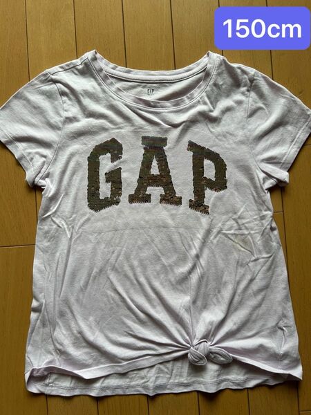 GAP キッズ Tシャツ スパンコール ピンク 150