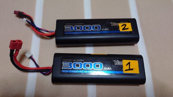 ヨコモ Lipoバッテリー 3000mAh 2個セット